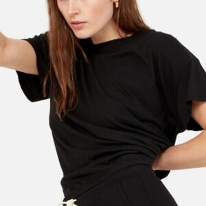 Mate The Label Black Raw Edge Tee sz L